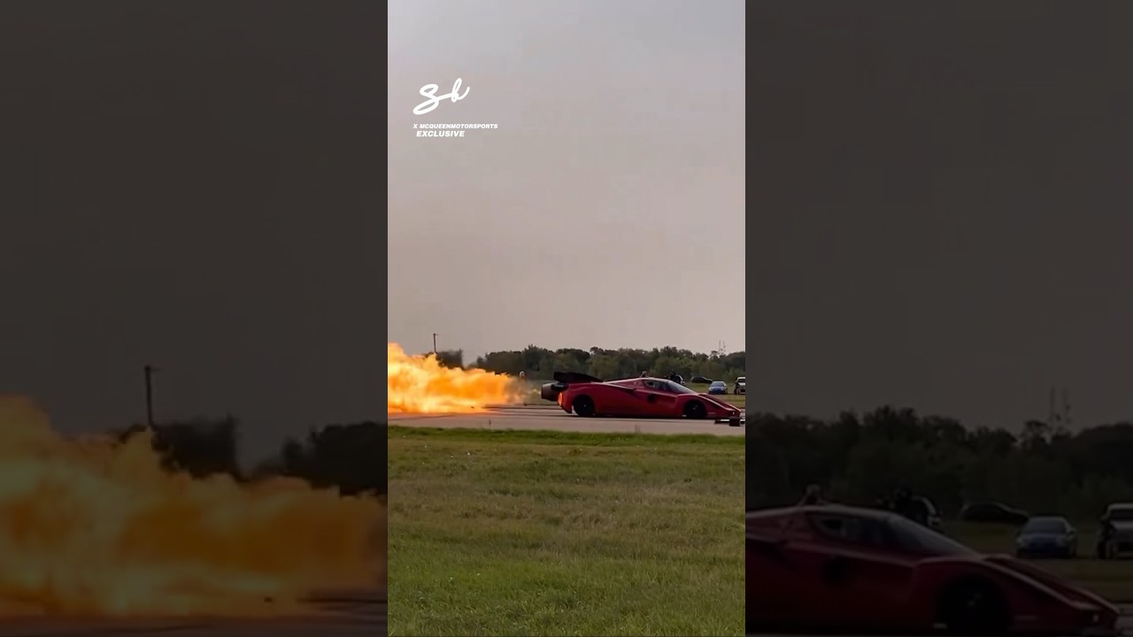 They stuck a jet engine in this Ferrari Enzo… 🔥🚀 #ferrari #jetpower #carmod