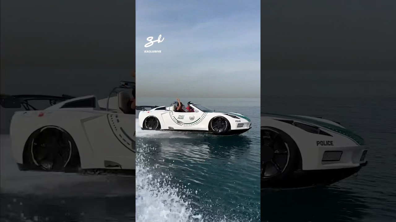 Think you can escape the police on water? Think again…🚓 #police #sea #cars