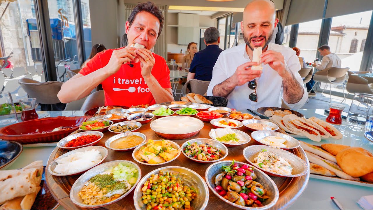 Turkish Food Tour – HUGE TURKISH BREAKFAST + World’s Best Baklava in Gaziantep!! 🇹🇷