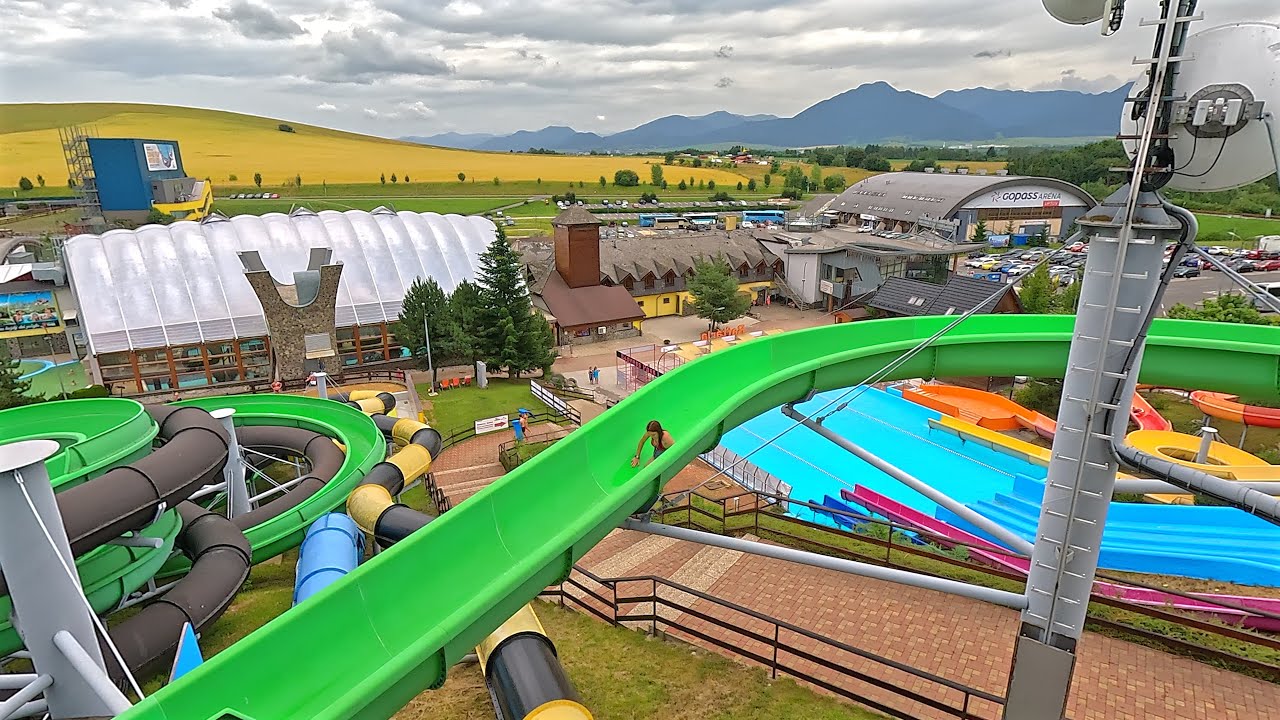 Twister 🌪️ Water Slide 💦 at Tatralandia 🇸🇰