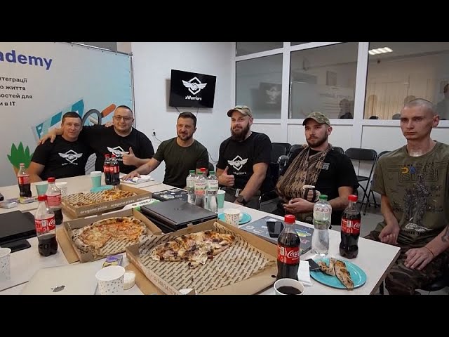 Ukraine’s Zelenskyy meets patients and medics at military rehab center in northwestern region