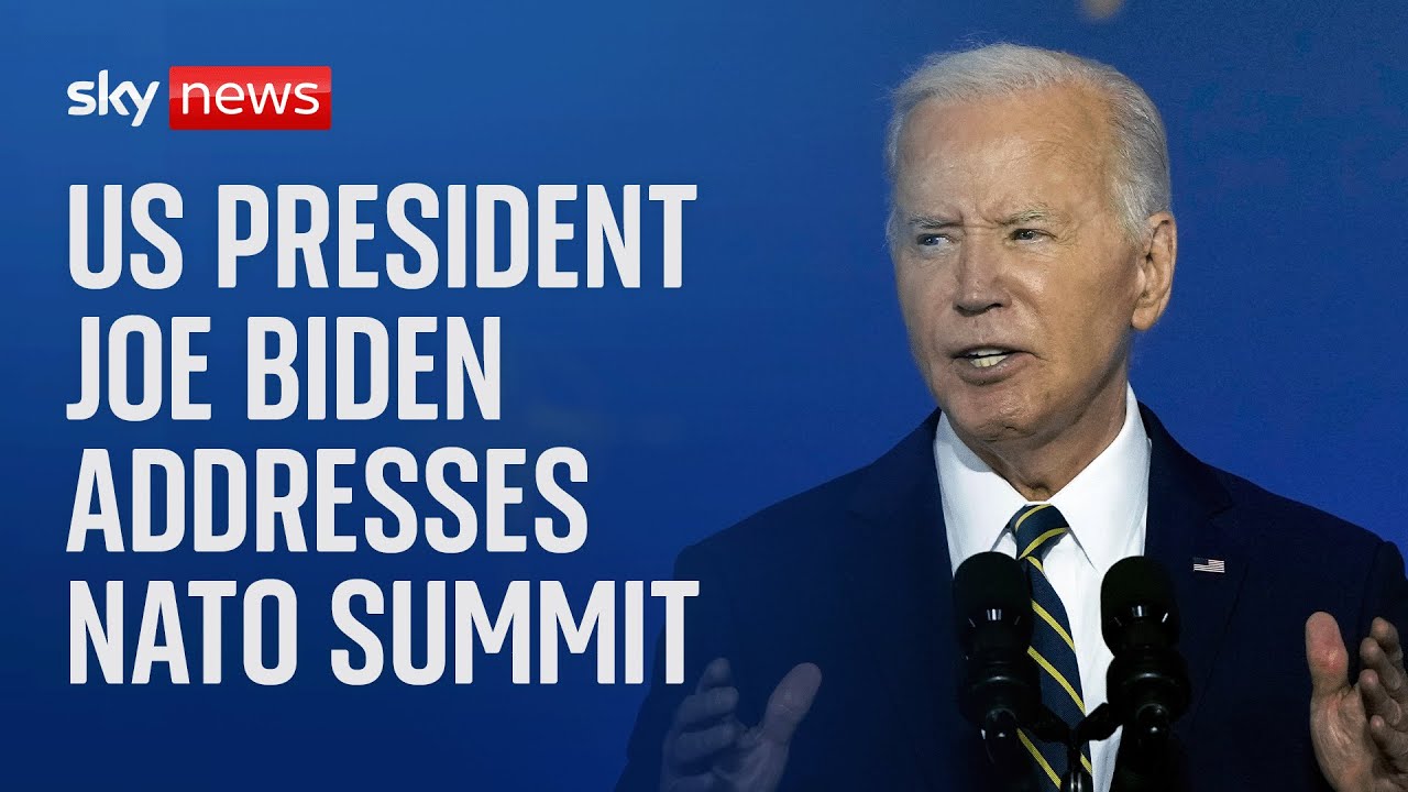 US President Joe Biden delivers speech at NATO 75th Anniversary Celebration