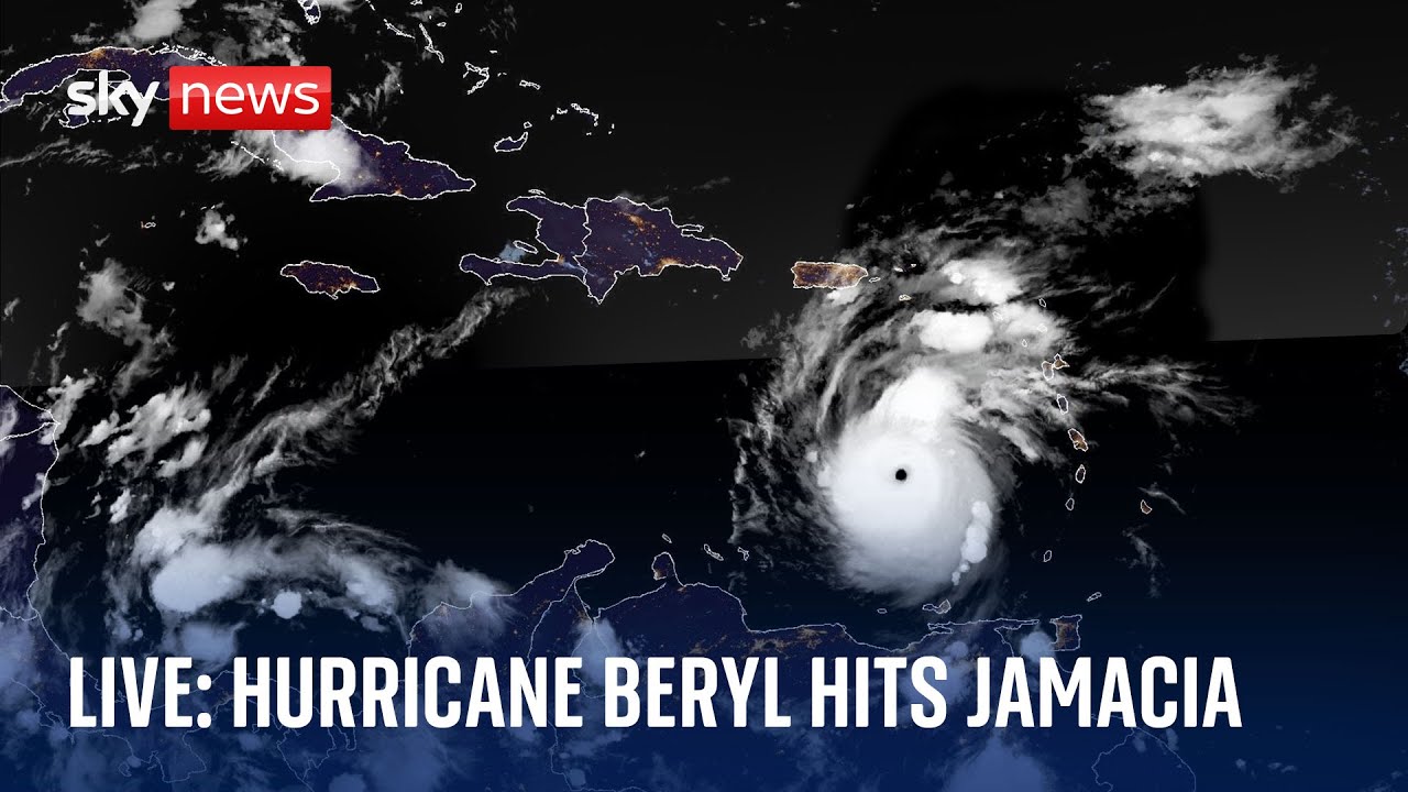 Watch live: Deadly Hurricane Beryl heads towards Jamaica