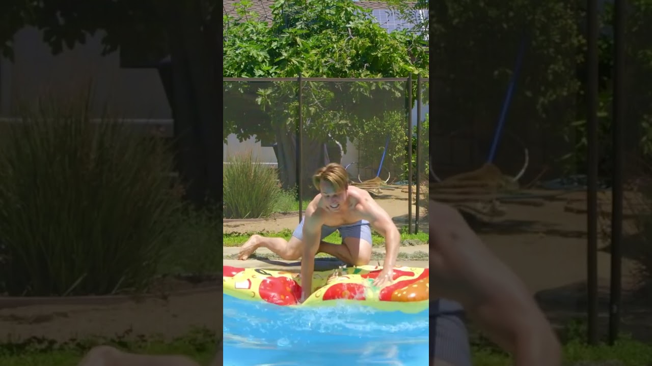 Why is getting on a pool float so embarrassing??