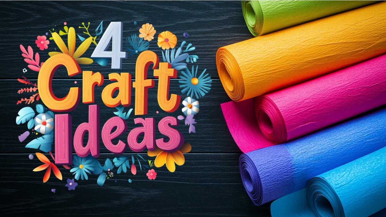4 IDEAS 💥 Crepe Paper Decoration Ideas Crepe Paper Flowers