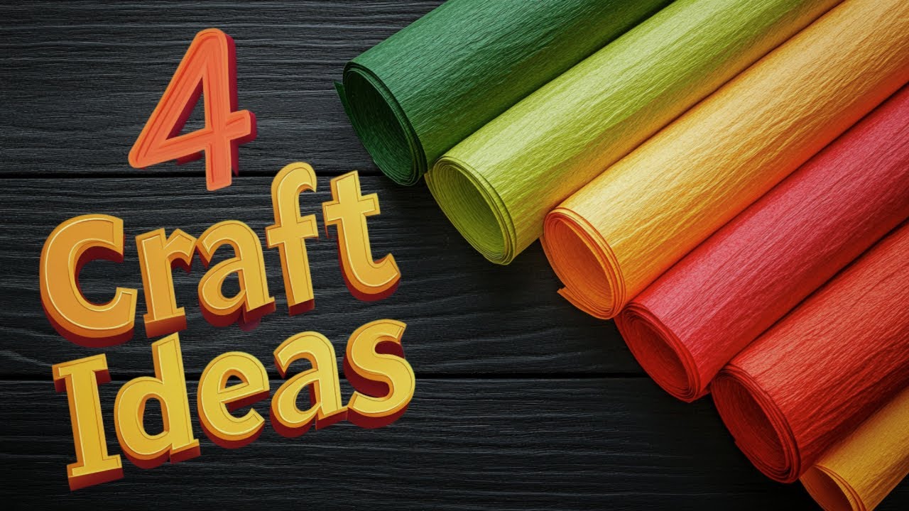 4 IDEAS 💥 Crepe Paper Decoration Ideas Crepe Paper Flowers