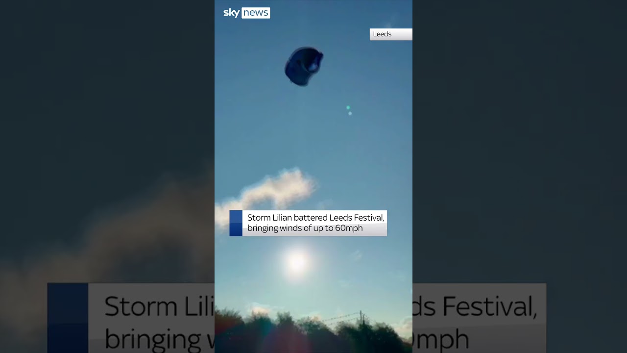 Airbnb? Tent flies away at Leeds Fest