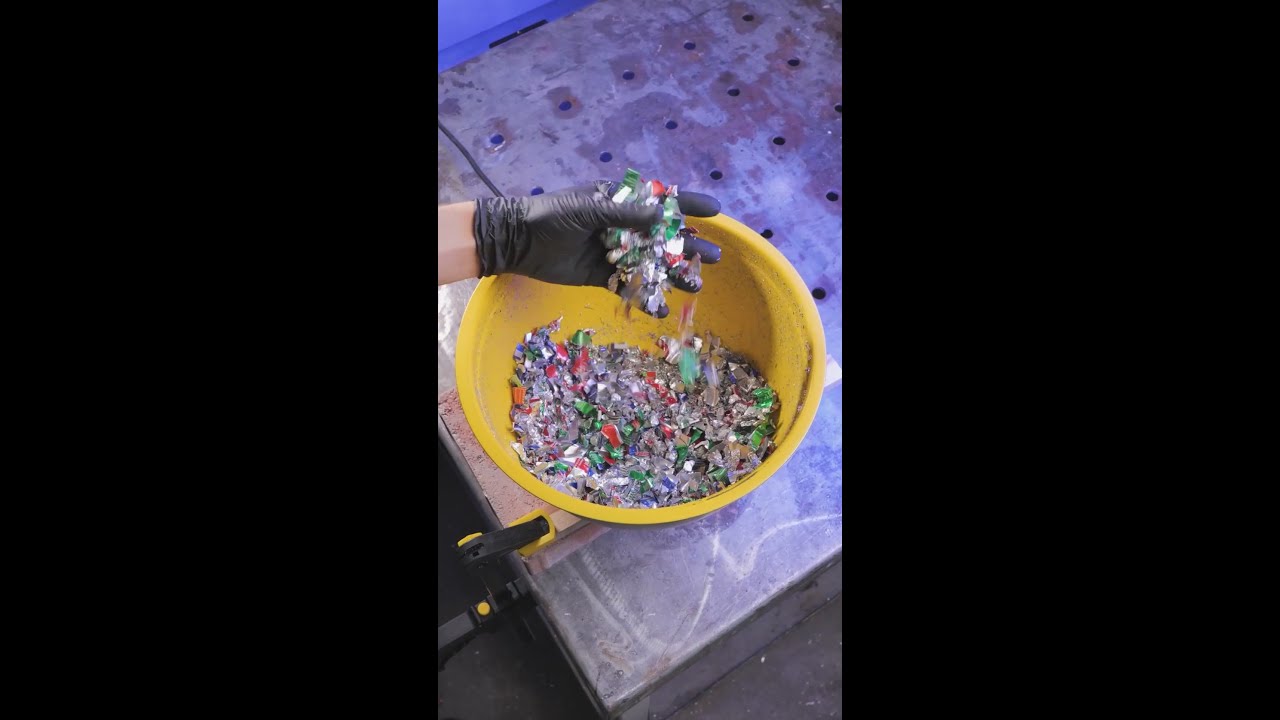 Amazing recycling of garbage he found on the beach!