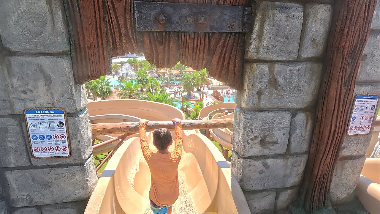 Anaconda Water Slide 💦 at Aquafollie Caorle Venezia 🇮🇹