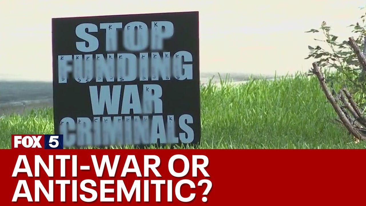 Anti-war sign hid antisemitic message in Dunwoody | FOX 5 News