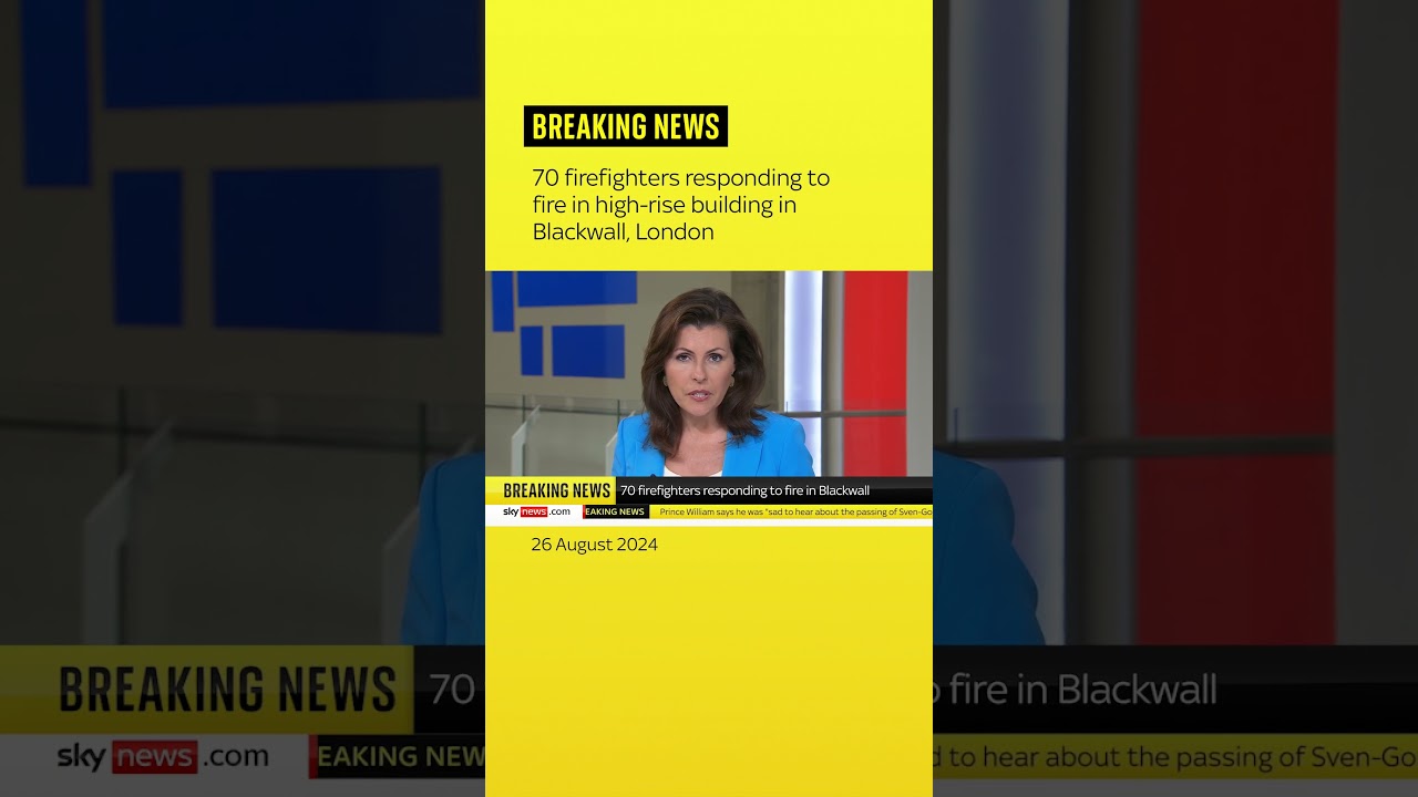 Around 70 firefighters and 10 fire engines are responding to a fire in east London