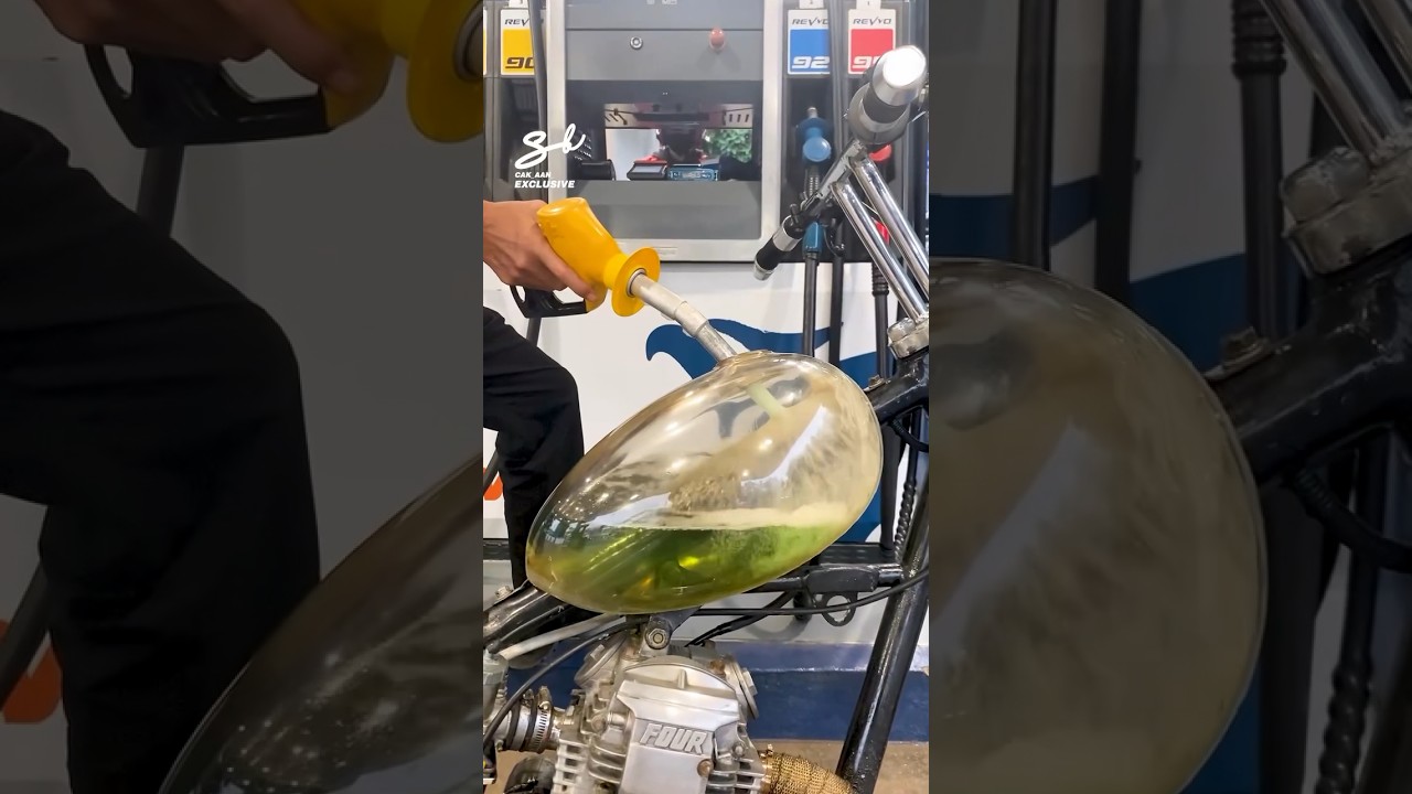 At least I won’t need to check the fuel gauge to know I’m empty now…😅 #petrol #motorbike #vehicle