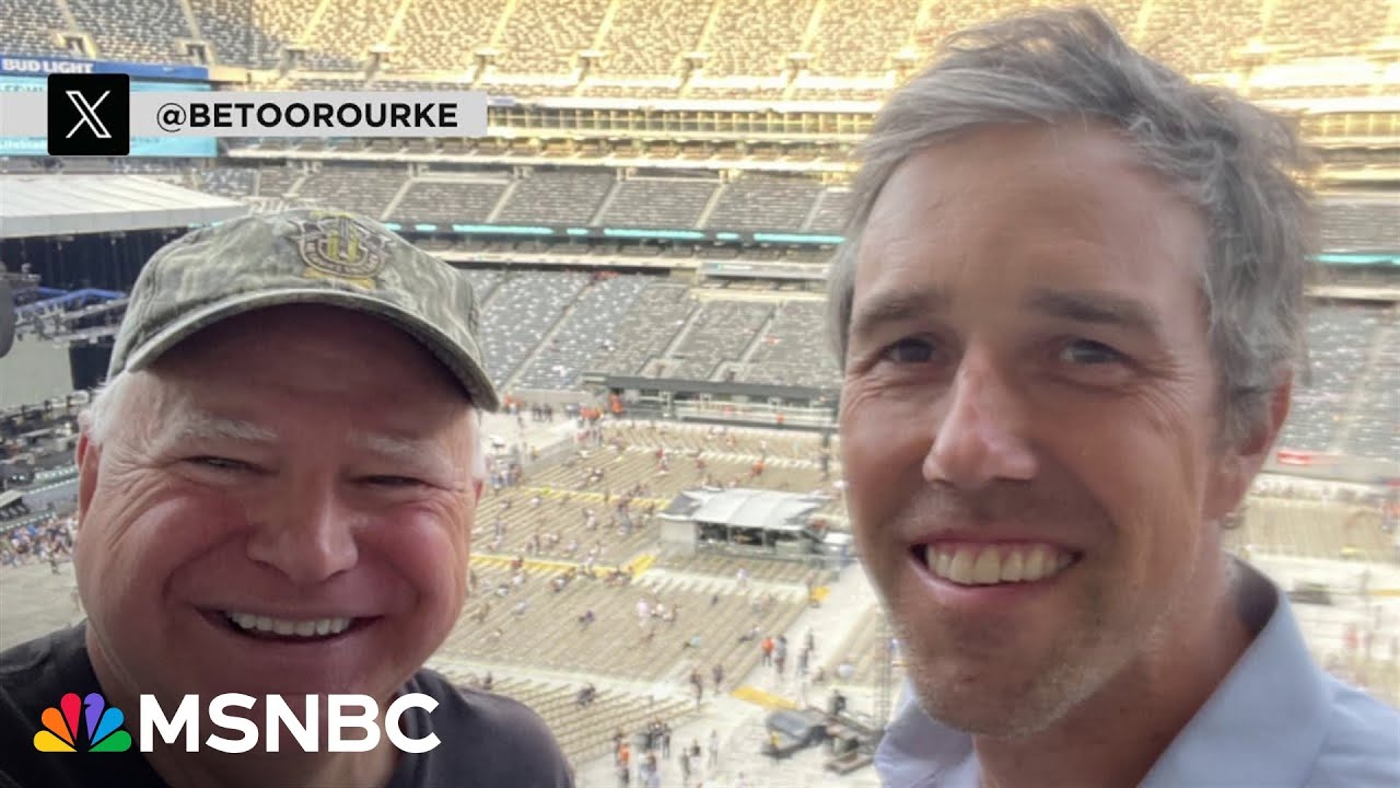 Beto O’Rourke talks about his friend Tim Walz ahead of tonight’s speech