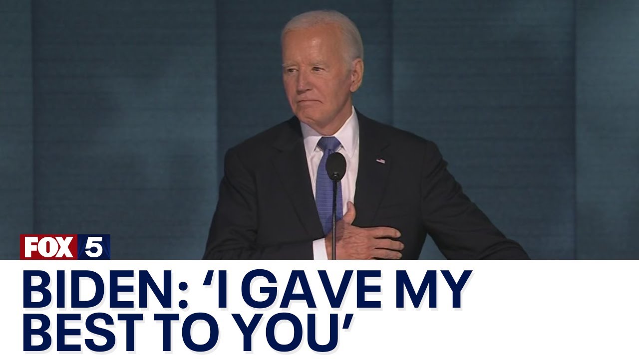 Biden tears up at DNC: ‘I’ve given my heart and soul to our nation’ | FOX 5 News
