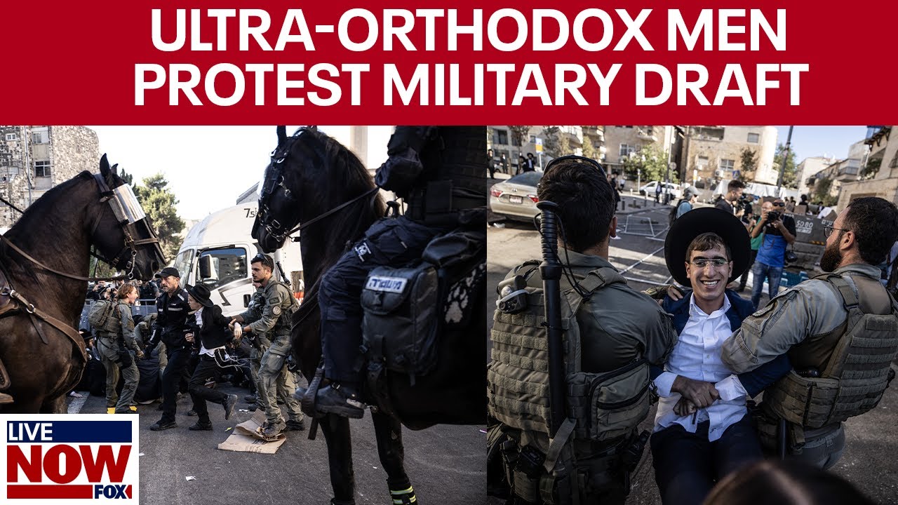 BREAKING: Ultra-Orthodox Jews protest against draft near IDF recruitment office | LiveNOW from FOX