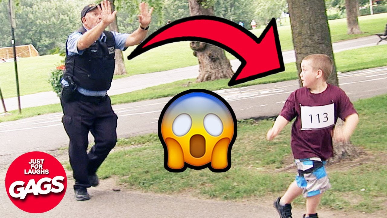 Cops Prank People Kids Winning Race | Just For Laughs Gags