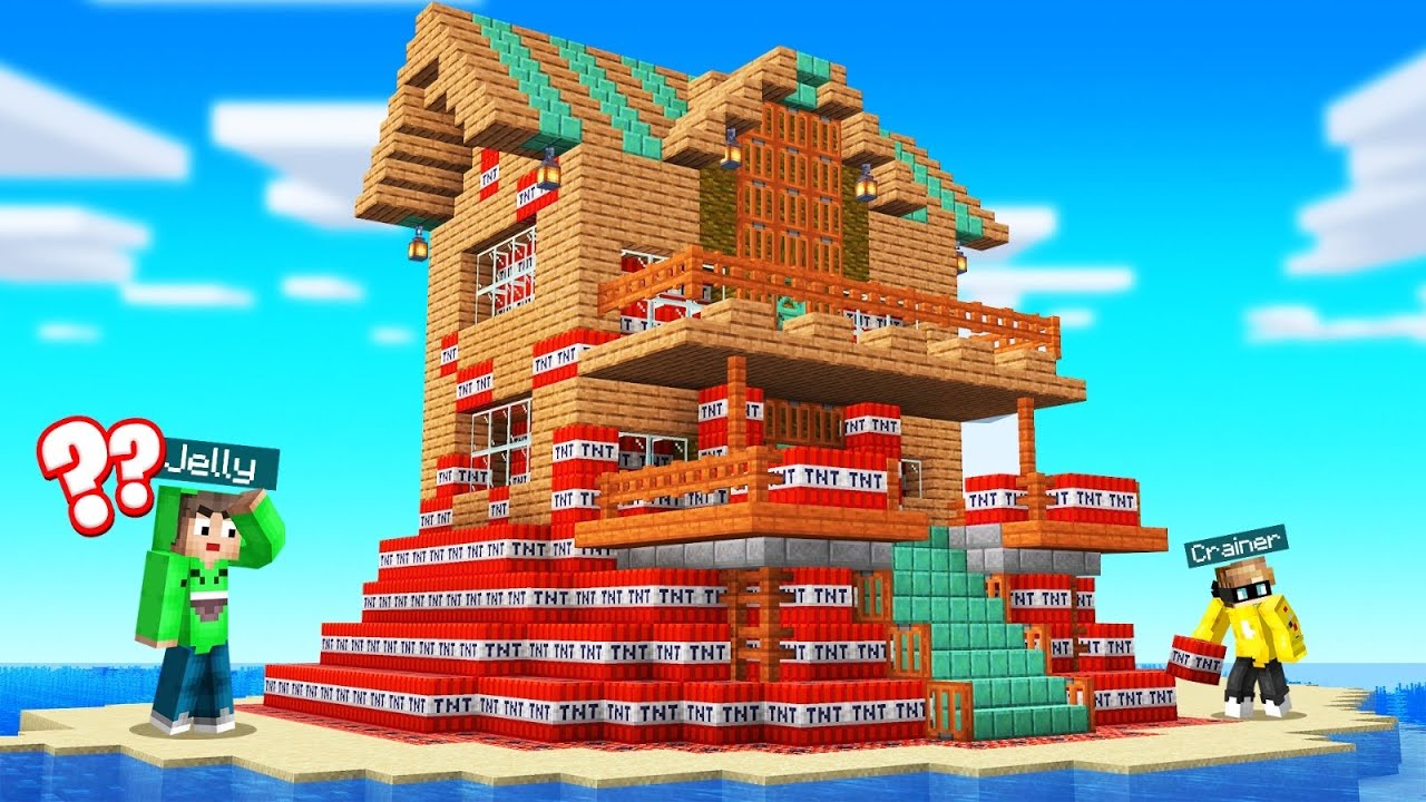 Crainer *TROLLED ME* With TNT In Our Survival World! (Minecraft Squid Island)