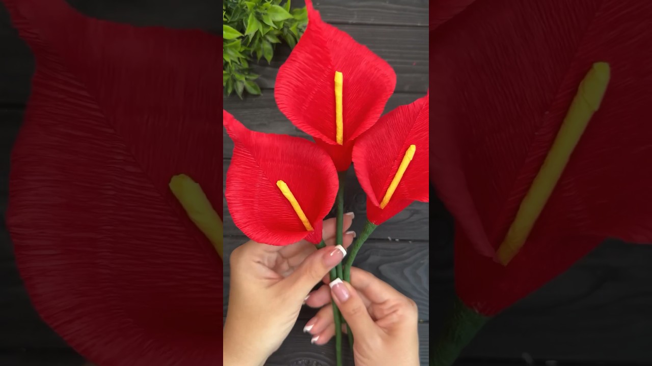 Create Gorgeous Crepe Paper Calla Lilies Easy DIY Decoration Tutorial