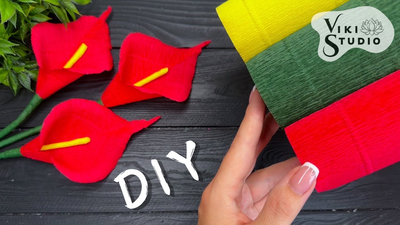 Create Gorgeous Crepe Paper Calla Lilies: Exciting & Easy DIY Decoration Tutorial!