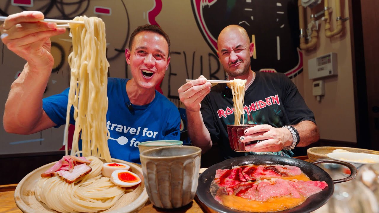 DEATH LEVEL RAMEN in Tokyo!! 🌶️ 💀 w/ Ramen Beast (He’s Eaten 4,000 Bowls of Ramen!!)