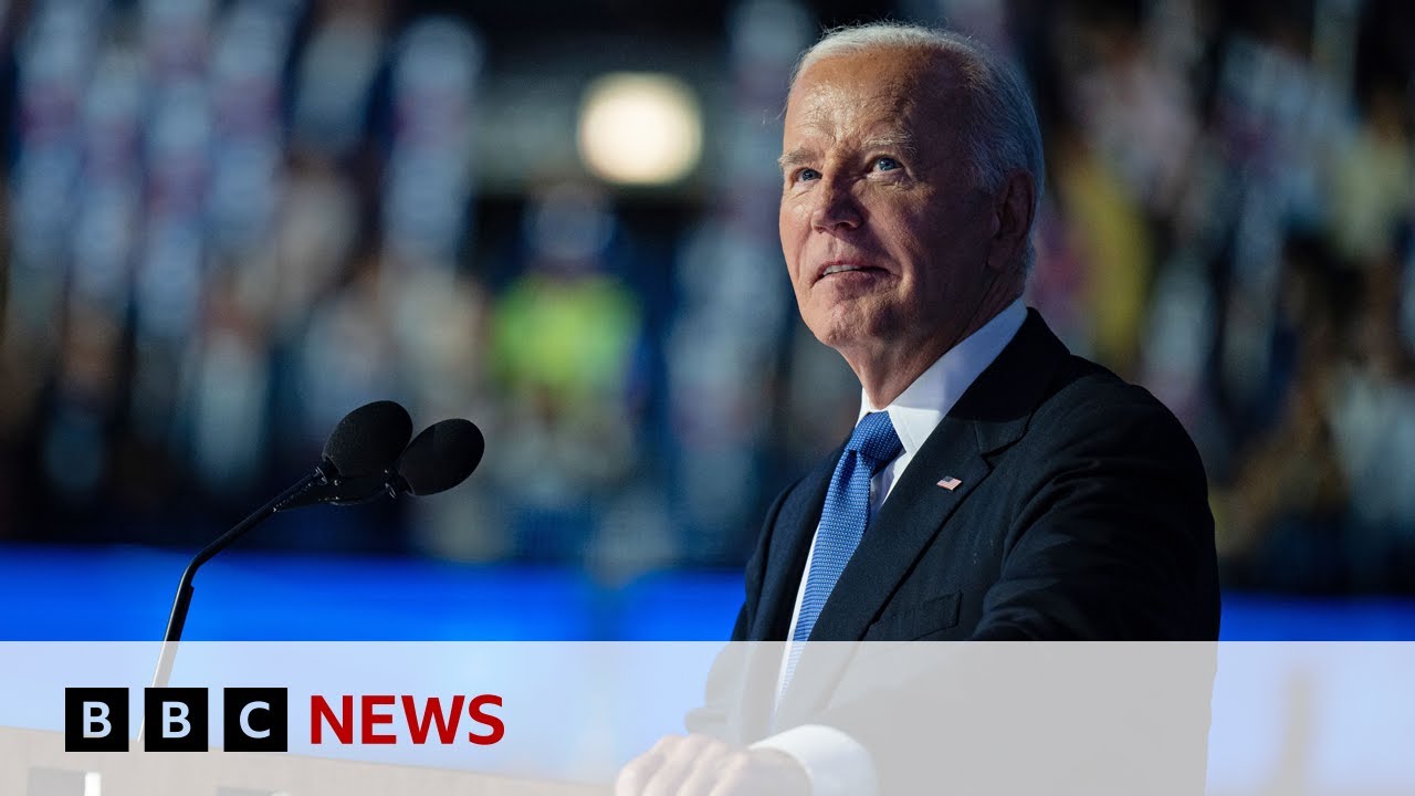 DNC: President Biden gives emotional farewell speech | BBC News