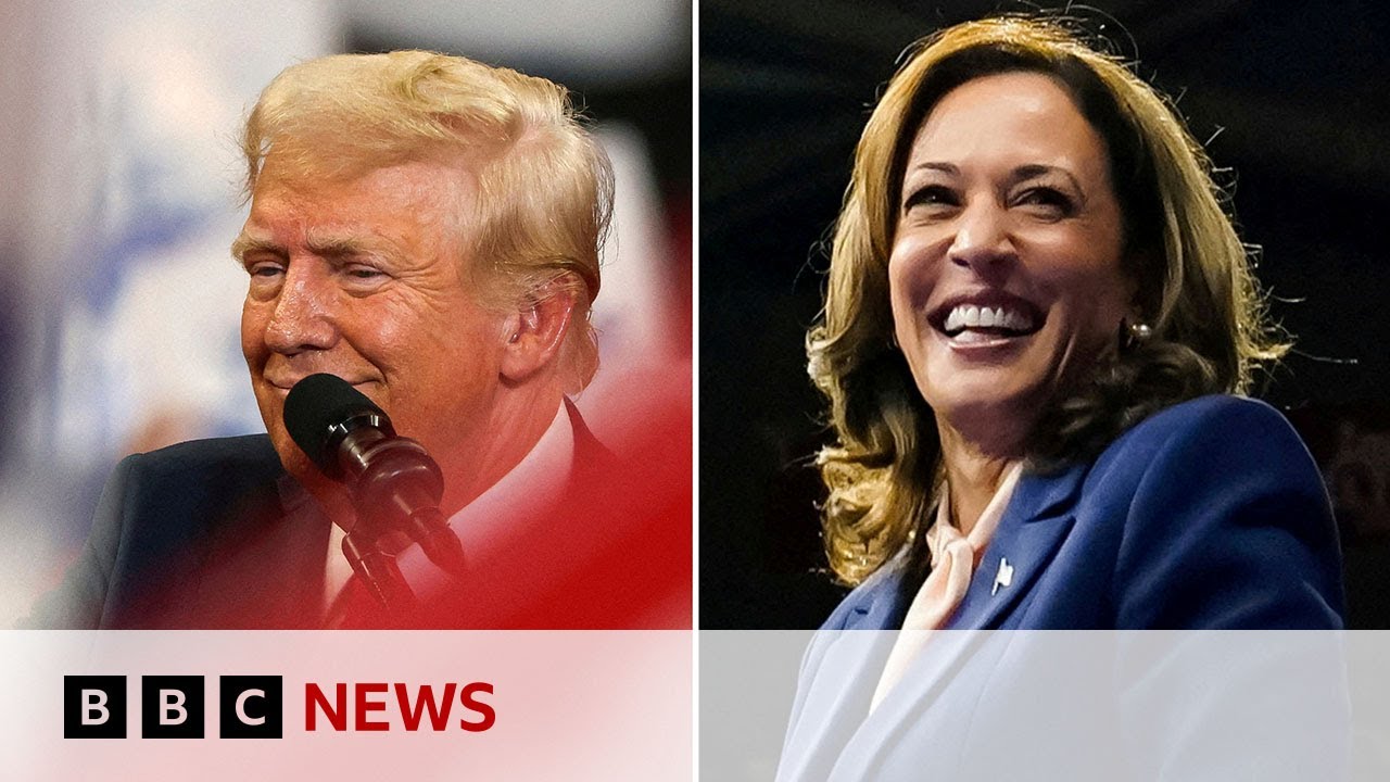 Donald Trump and Kamala Harris spar over muting debate microphones | BBC News