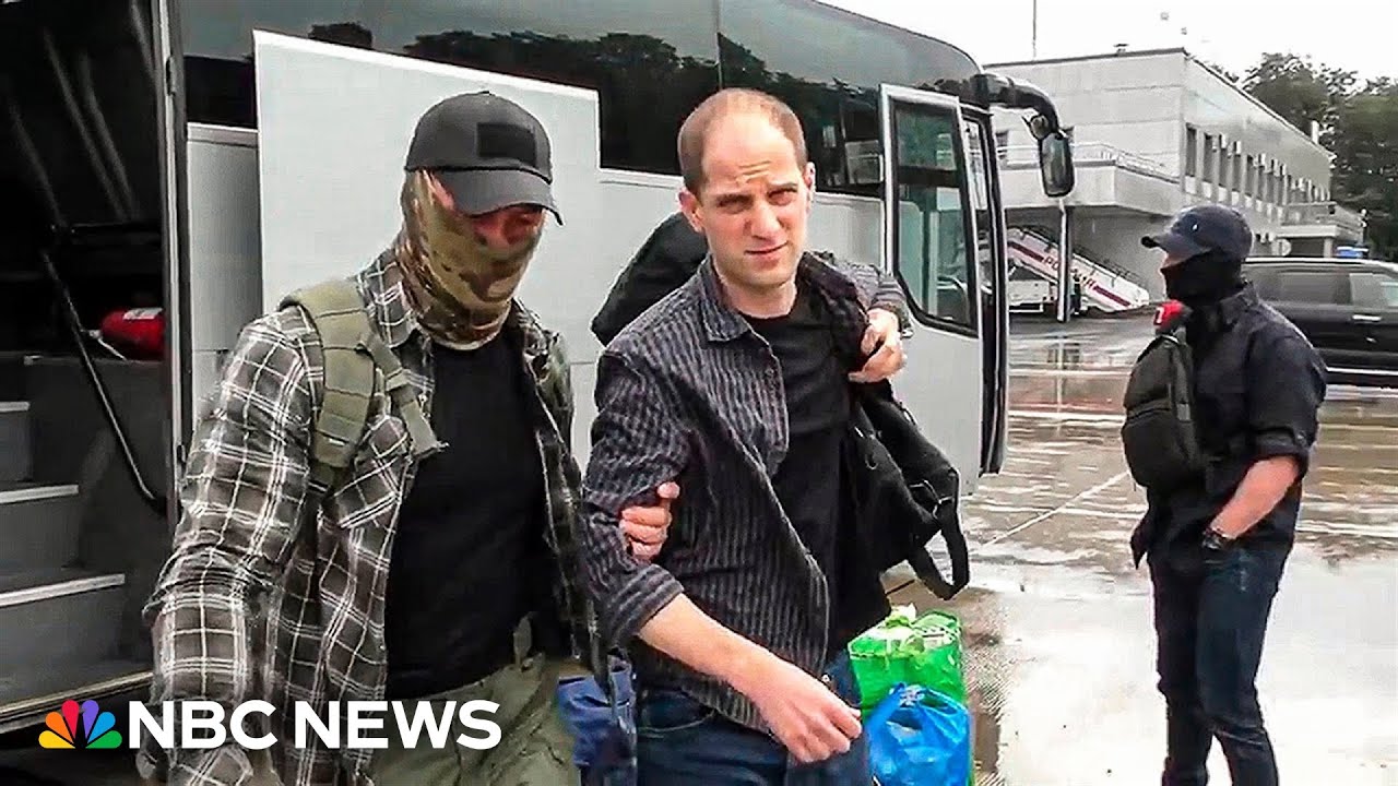 Evan Gershkovich and Paul Whelan board plane to leave Russian captivity