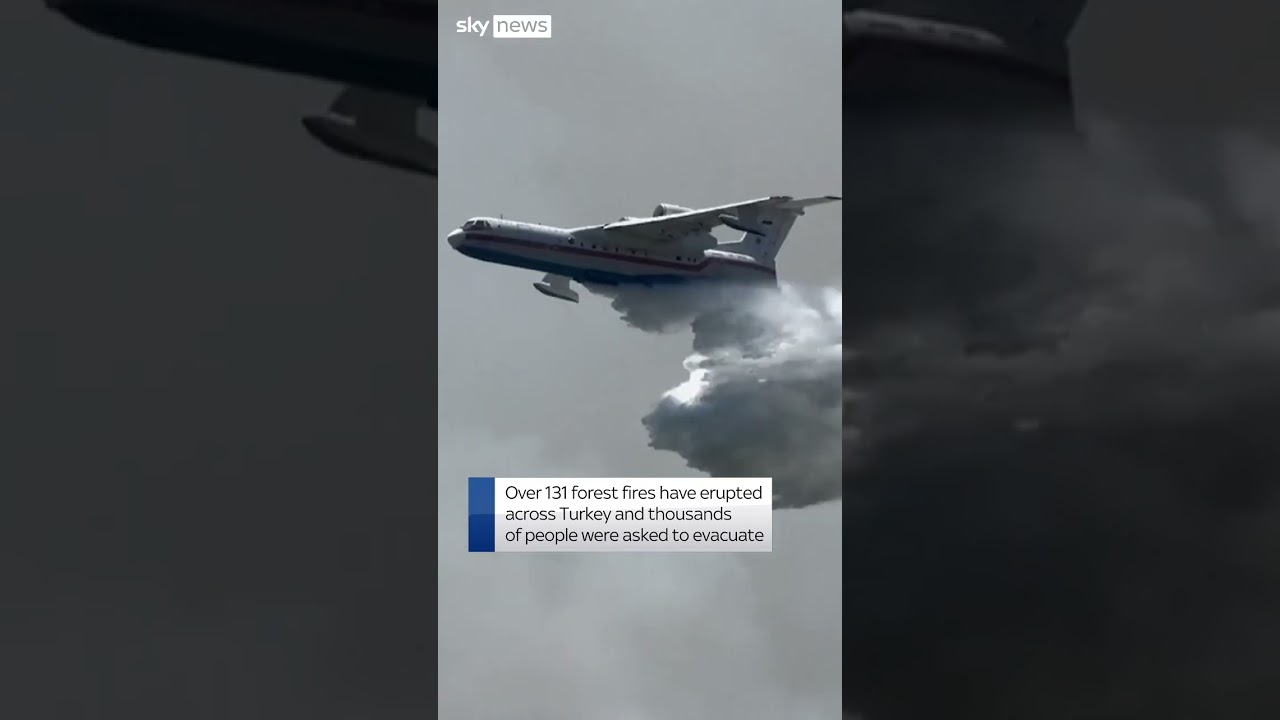 Firefighters battle forest fires raging in western Turkey