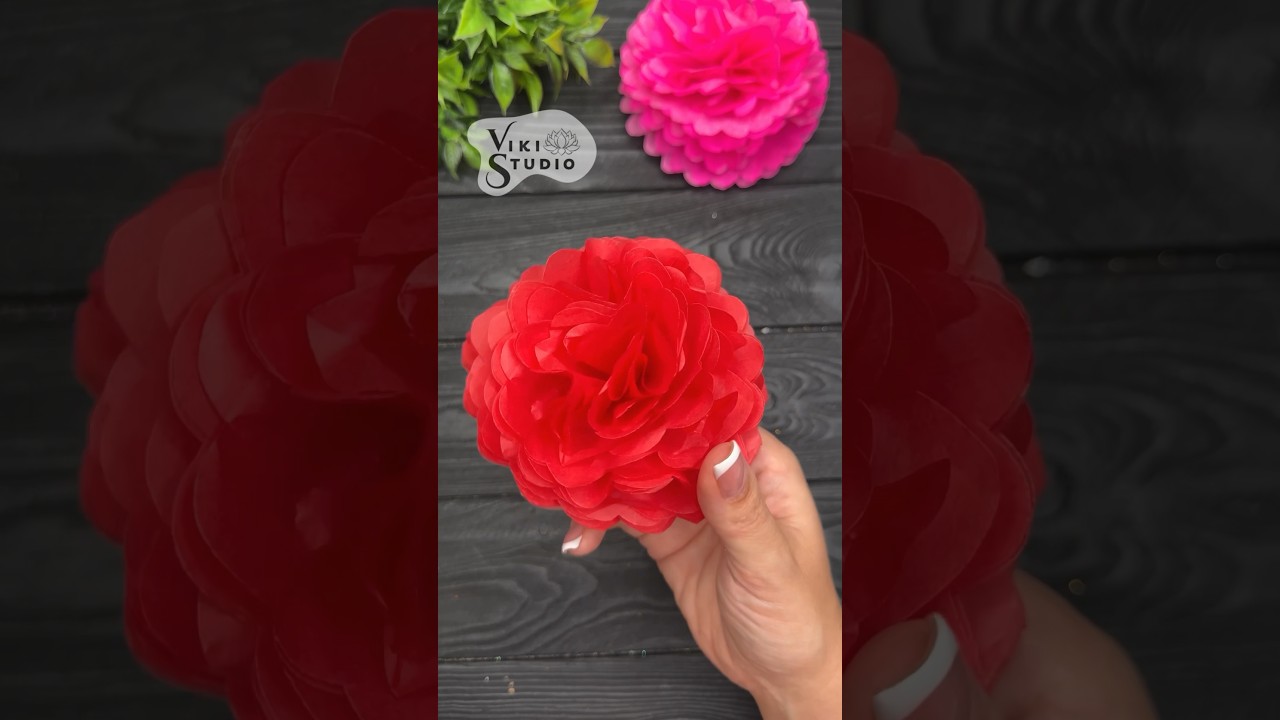 How to make Easy Tissue Paper Flowers  DIY Paper Craft Tutorial