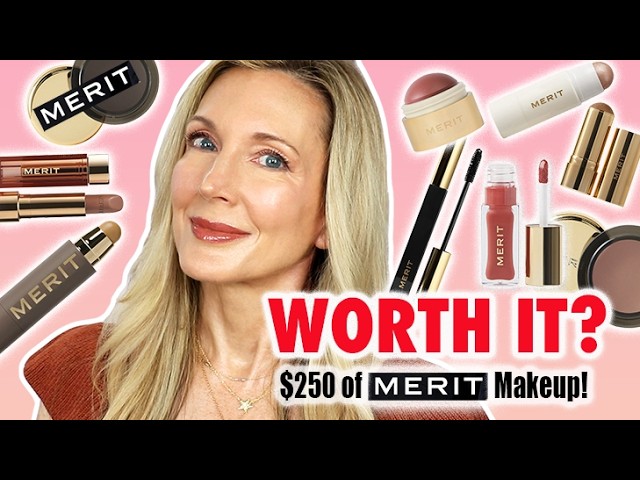 I Tried $250 of MERIT Clean Makeup | Mature Skin Review!