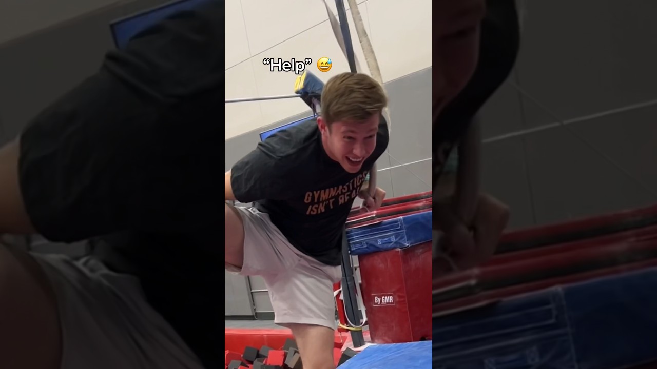 I tried this banned gymnastics move 😂 #gymnastics #gymnast #sports #olympics #olympic #fail #fails