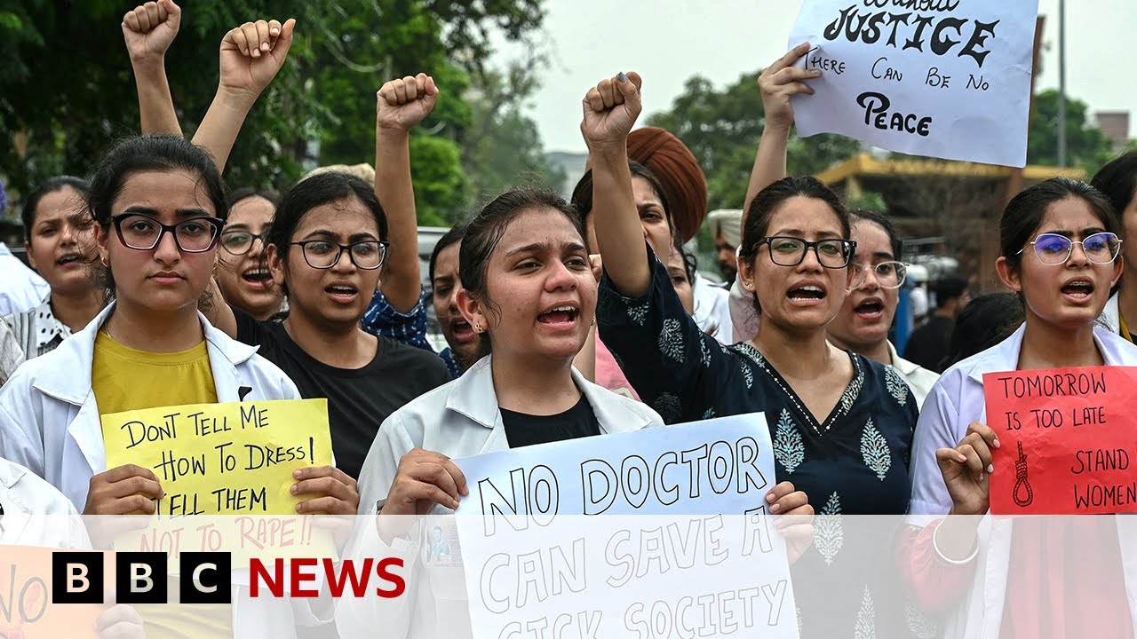 Indian doctors on strike over rape and murder of colleague | BBC News