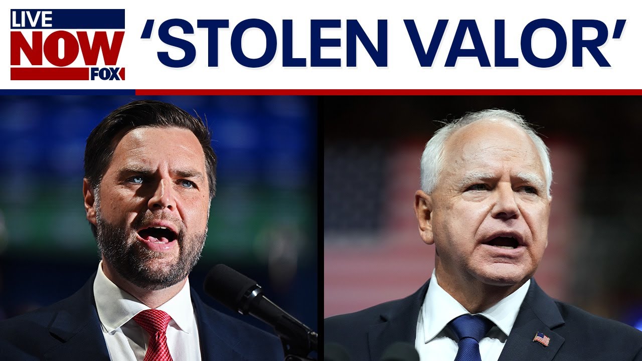 JD Vance accuses Tim Walz of ‘stolen valor’ | LiveNOW from FOX