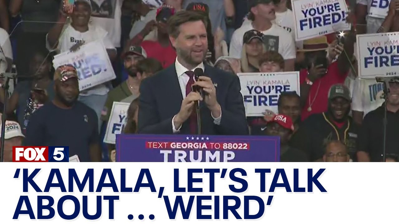 JD Vance addresses Kamala Harris, ‘weird’ Democrats at Atlanta Trump rally | FOX 5 News