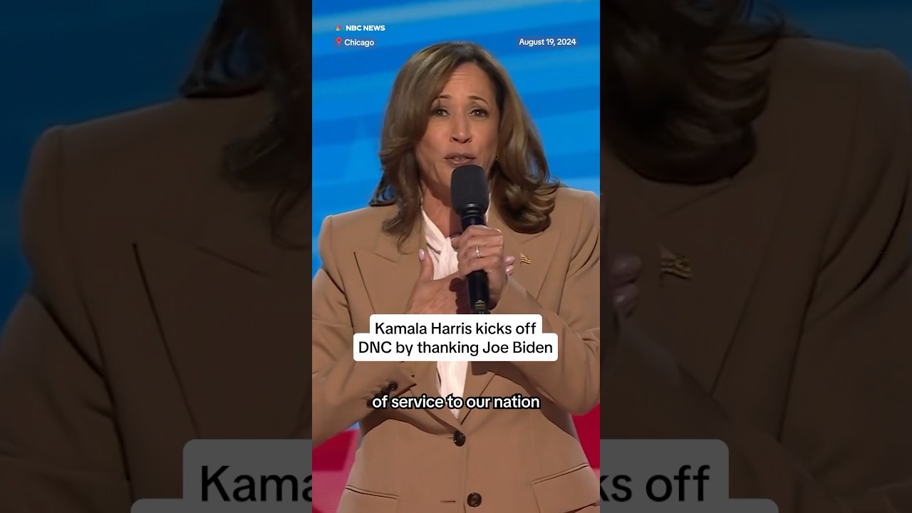 Kamala Harris kicks off DNC by thanking Joe Biden