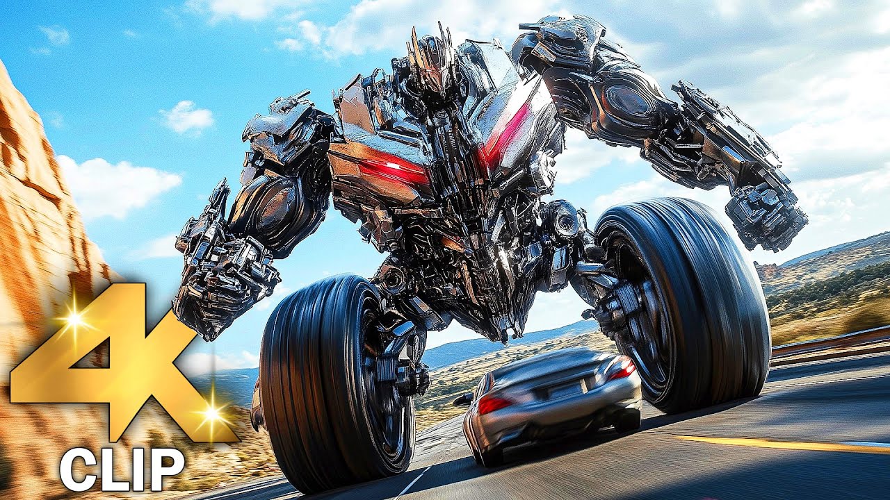 Optimus Prime & Megatron Miners Race Scene | TRANSFORMERS ONE (2024) Movie CLIP 4K