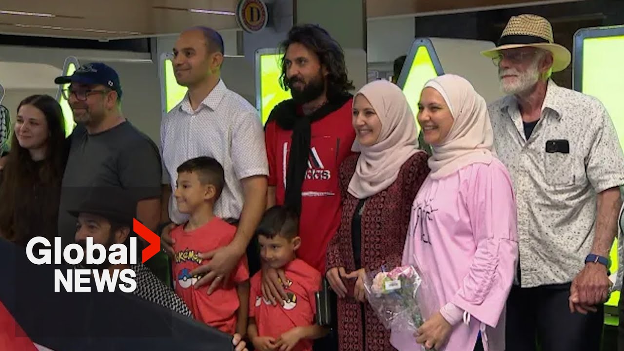 Palestinian-Canadian family reunited with loved ones from Gaza