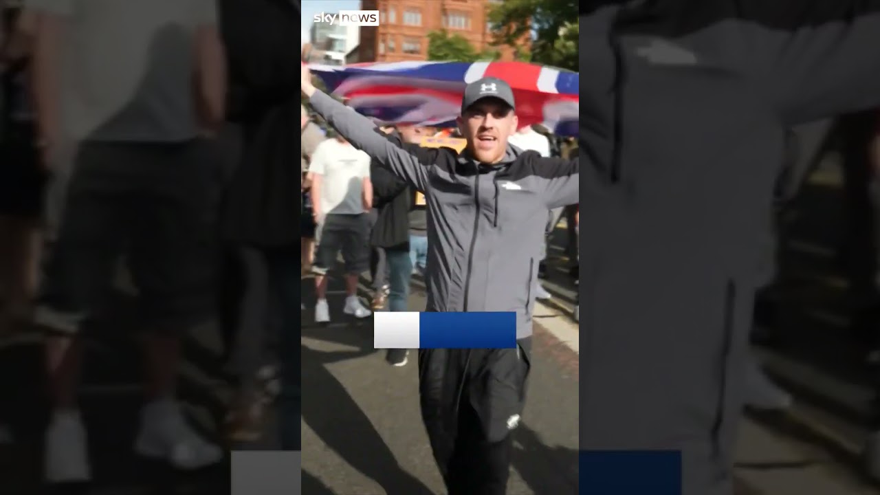 Rival protests take place in Belfast