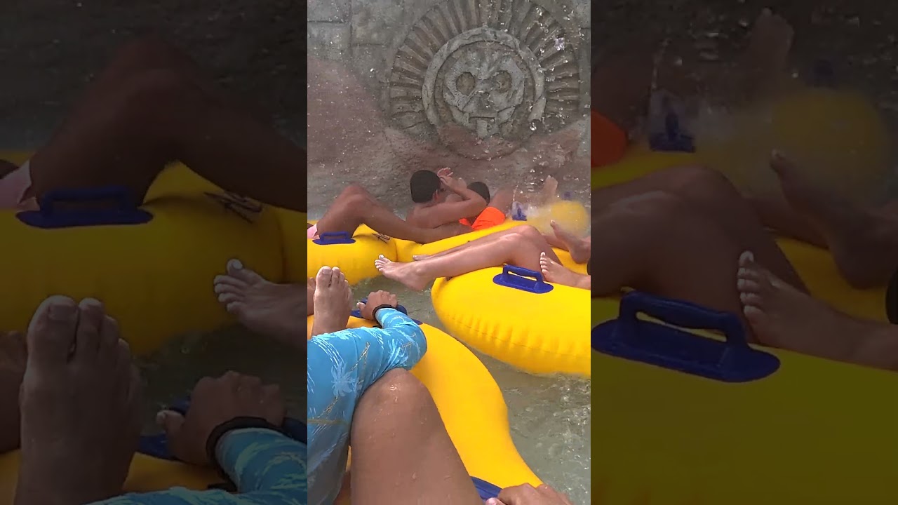 Silver Waterfalls Water Slide 💦 at Caribe Bay Venice 🇮🇹