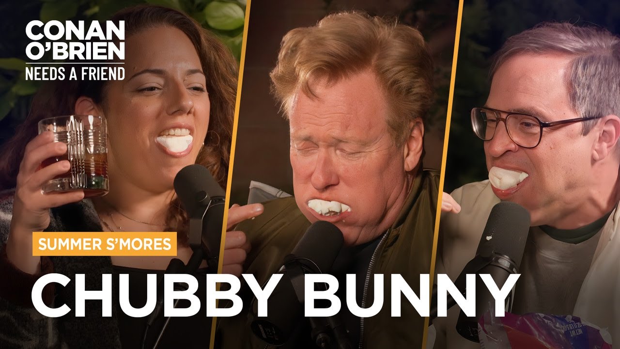 Sona Almost Pukes Playing “Chubby Bunny” | Conan O’Brien Needs A Friend