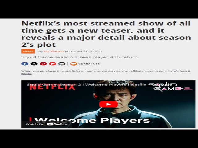 Squid Game is Coming Back