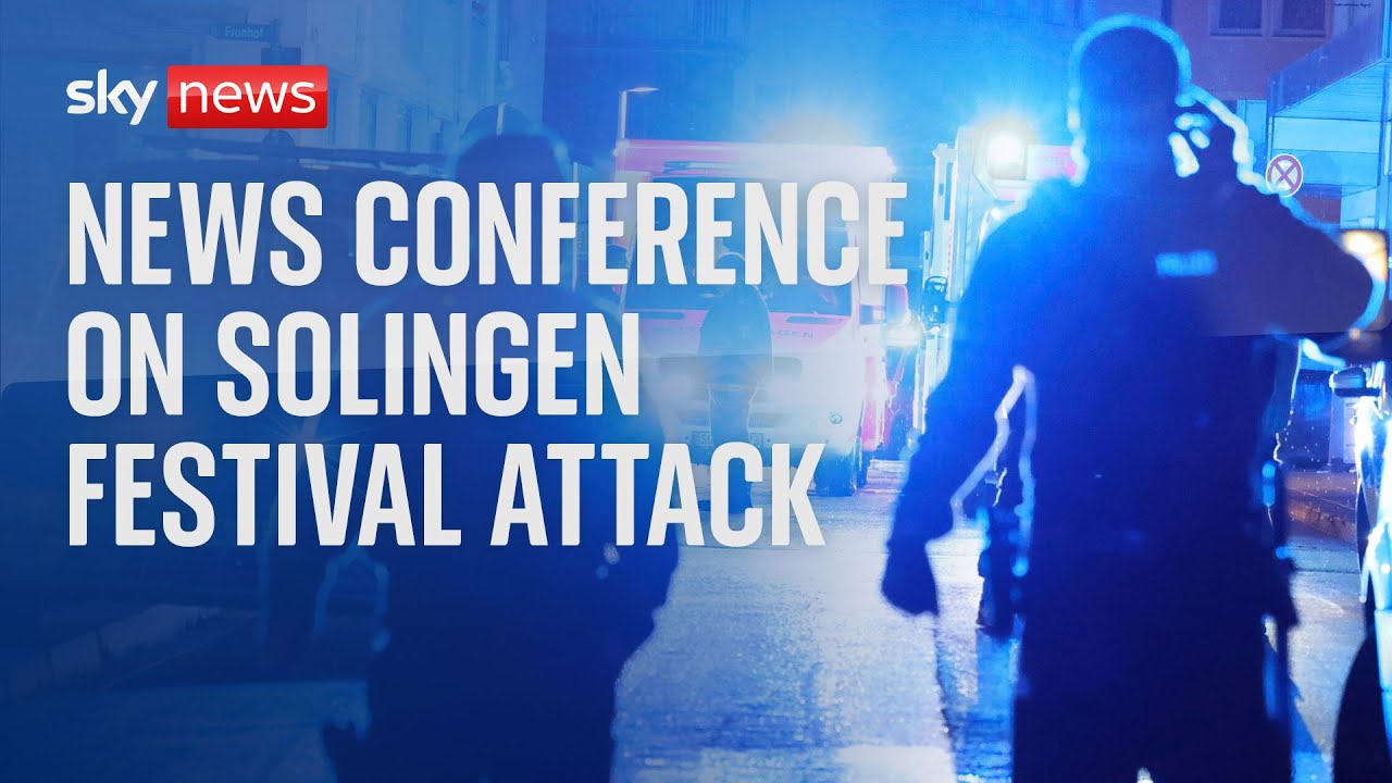 Watch live: Solingen authorities hold news conference as manhunt continues for festival attacker