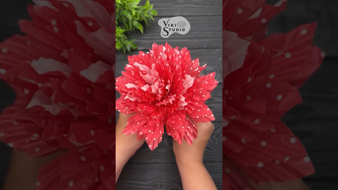 WoW! Create Gorgeous Paper Flowers with Just Cupcake Liners! #shorts