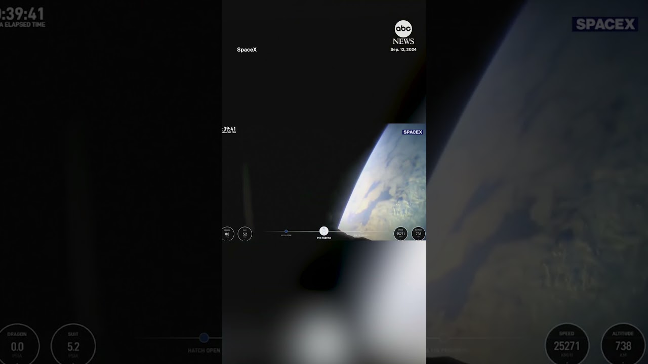 Astronauts begin first-ever commercial spacewalk #news #breakingnews #spacex #spacewalk #space