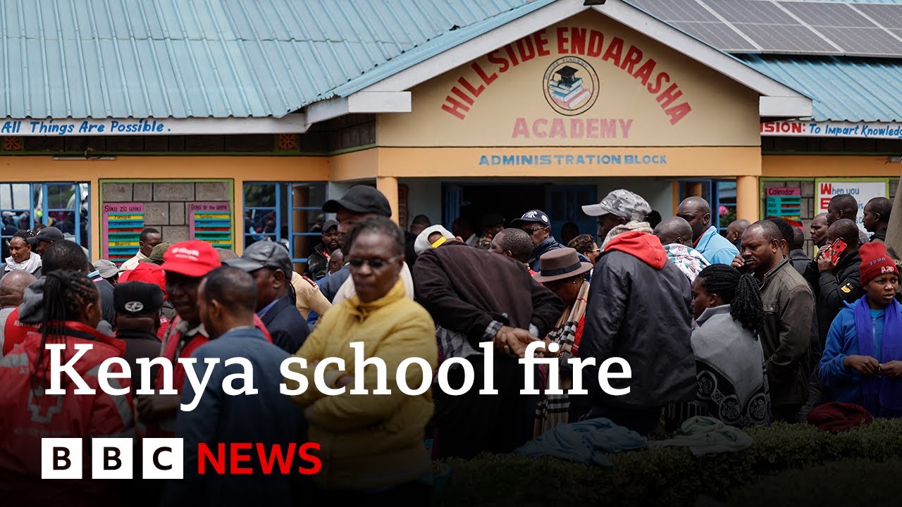 Days of mourning declared in Kenya after fatal school fire | BBC News