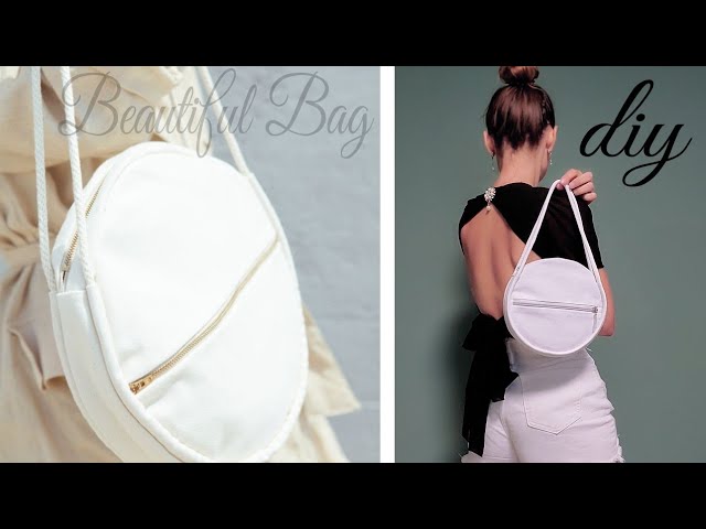 DIY Handmade Round Shape Zipper Cloth Bag Idea Sewing. Popular bag
