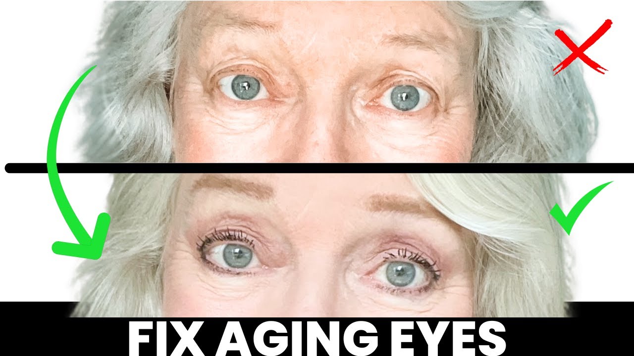 Fix Aging Droopy Hooded Eyes Makeup Tutorial Women Over 50 & 60 & 70