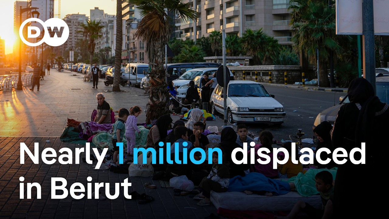 Hezbollah says it’s ready for Israeli incursion as Beirut’s displaced sleep in the streets | DW News
