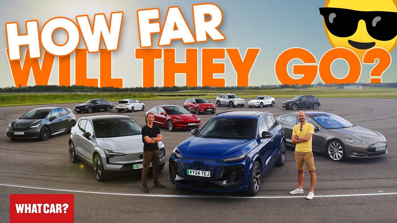 How far can electric cars REALLY go in the summer? We drive 12 until they DIE! | What Car?