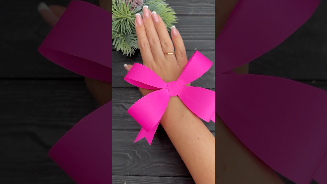 How to make Easy Paper Bow Paper Craft Ideas Origami